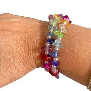 Handmade Multicolored Beaded Wrap Bracelet
